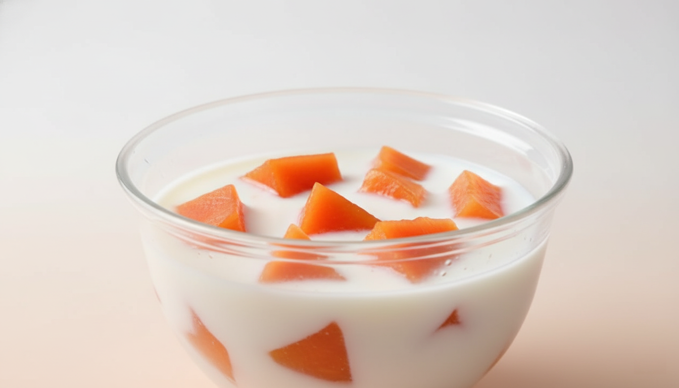 Puding Susu Buah Pepaya